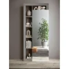 3S. x Home Armoire de couloir Ancona 1 Porte Miroir strucutre coloris effet Béton L91 x H 209 cm Outlet