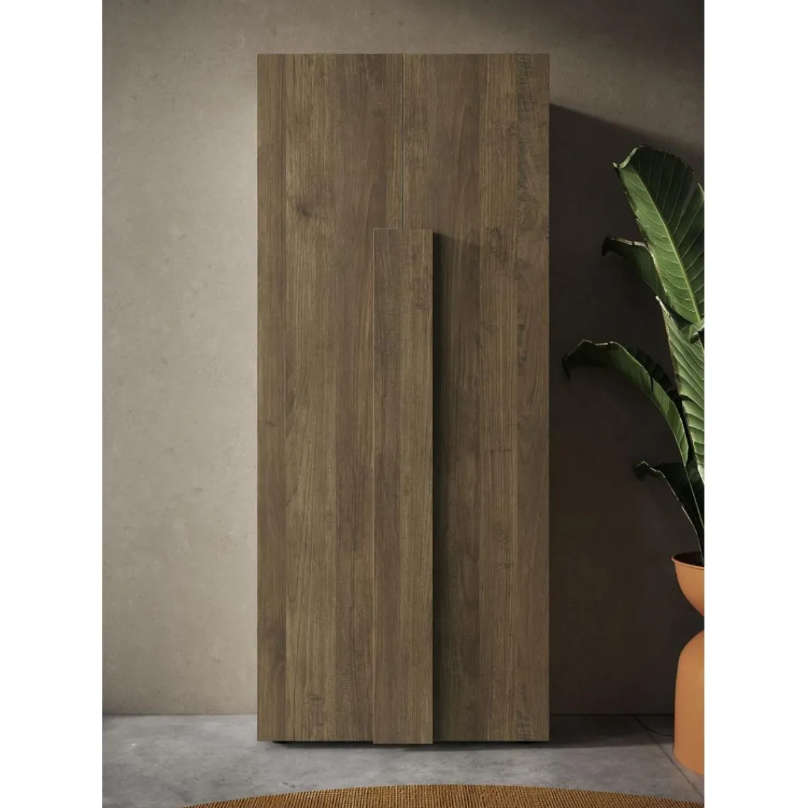 3S. x Home Armoire de couloir Jessie 2 Portes coloris chêne mercure L78 x H 187 cm Online