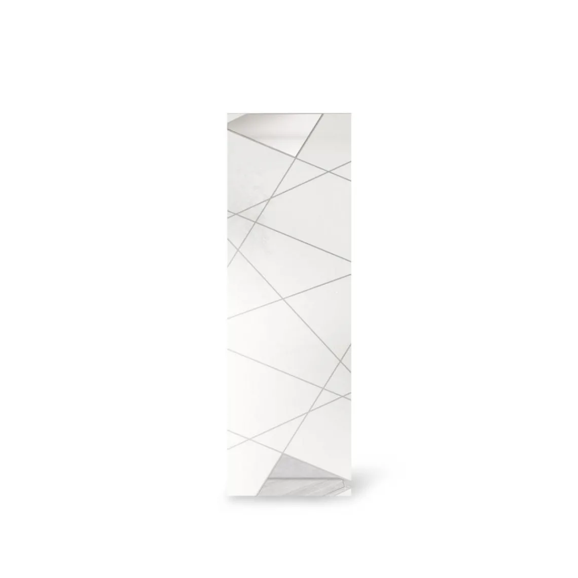 3S. x Home Armoire de couloir Villaricca 1 Porte blanc serigraphie Miroir
