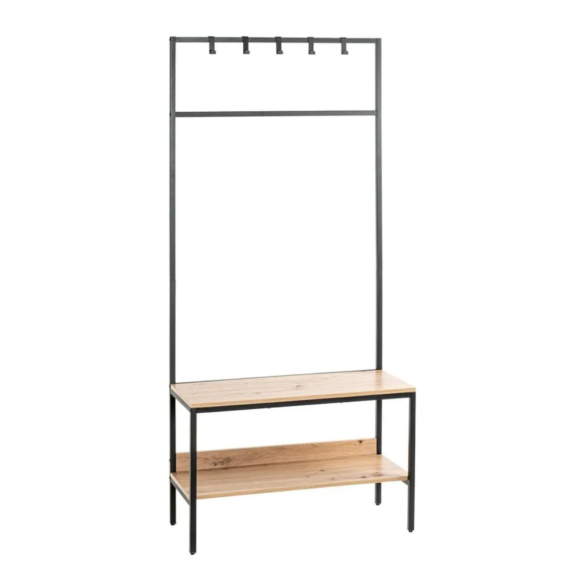 3S. x Home Armoire debout métal et bois etagère double plateaux Best