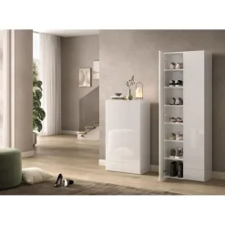 3S. x Home Armoire derangement 2 portes 4 étagères New