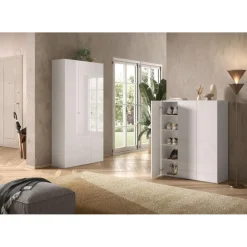 3S. x Home Armoire derangement 3 portes 8 étagères reglable Discount