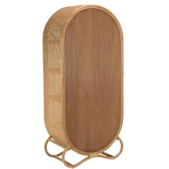 Macabane Armoire en rotin 2 portes en cannage couleur brun miel KALLY Clearance