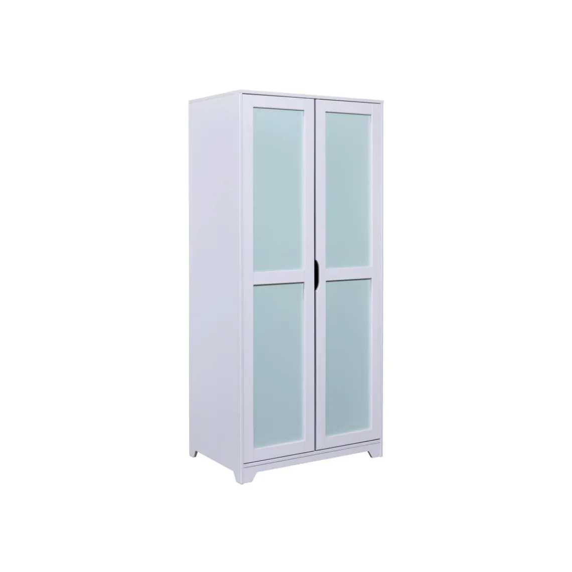 3S. x Home Armoire Fonctionnelle en Bois Massif Gris et Sauge Vert Discount