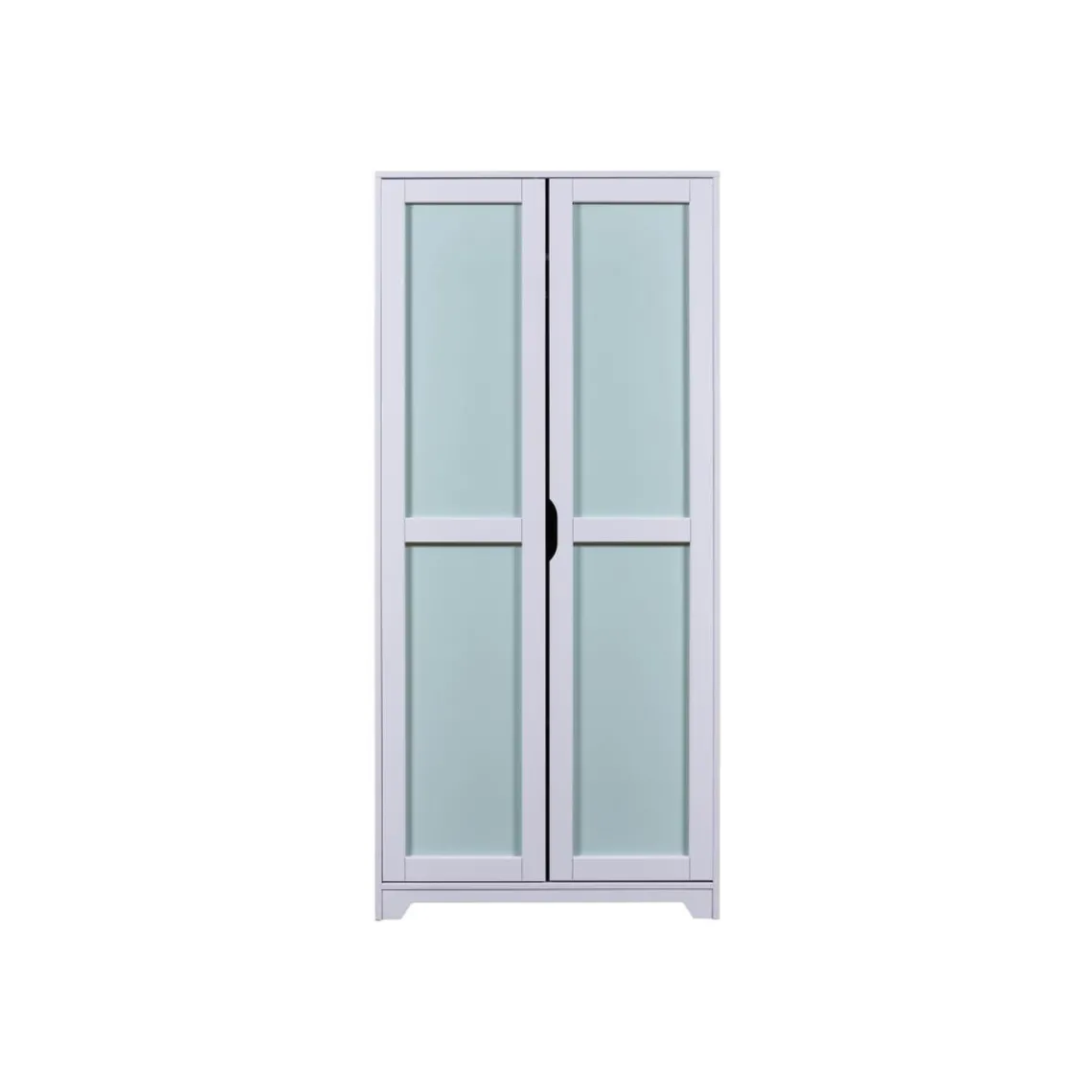 3S. x Home Armoire Fonctionnelle en Bois Massif Gris et Sauge Vert Discount