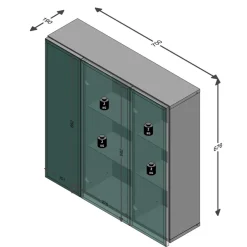 3S. x Home Armoire murale de salle de bain 2 portes et 1 compartiment ZAMORA 3 blanc Best