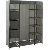 3S. x Home Armoire penderie 3 boîtes tissu gris anthracite Discount