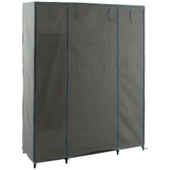 3S. x Home Armoire penderie 3 boîtes tissu gris anthracite Discount