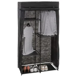 3S. x Home Armoire penderie modulable tissu noir