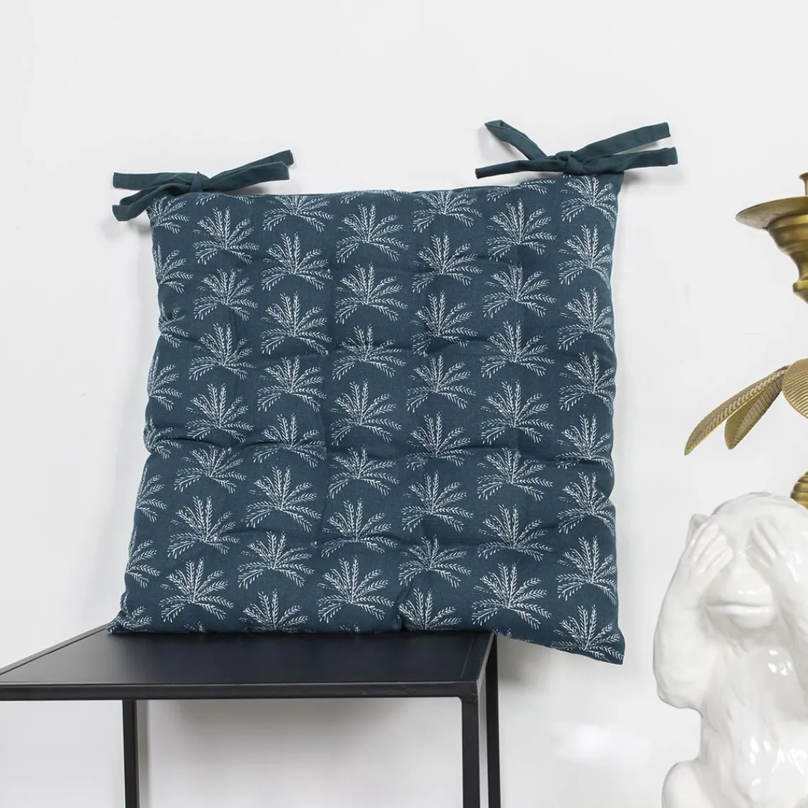 Today Assise matelassée PALMERAIE Vert en Coton New