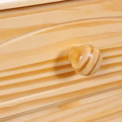 3S. x Home Bahut Bas 3 portes 3 tiroirs Pin massif vernis naturel PASTALE Hot