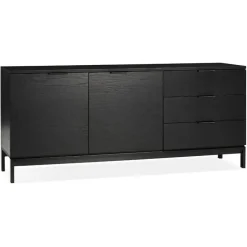 ALTEREGO Bahut design 'HIPPIE' en bois noir Online