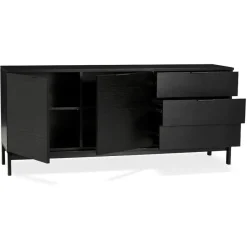 ALTEREGO Bahut design 'HIPPIE' en bois noir Online