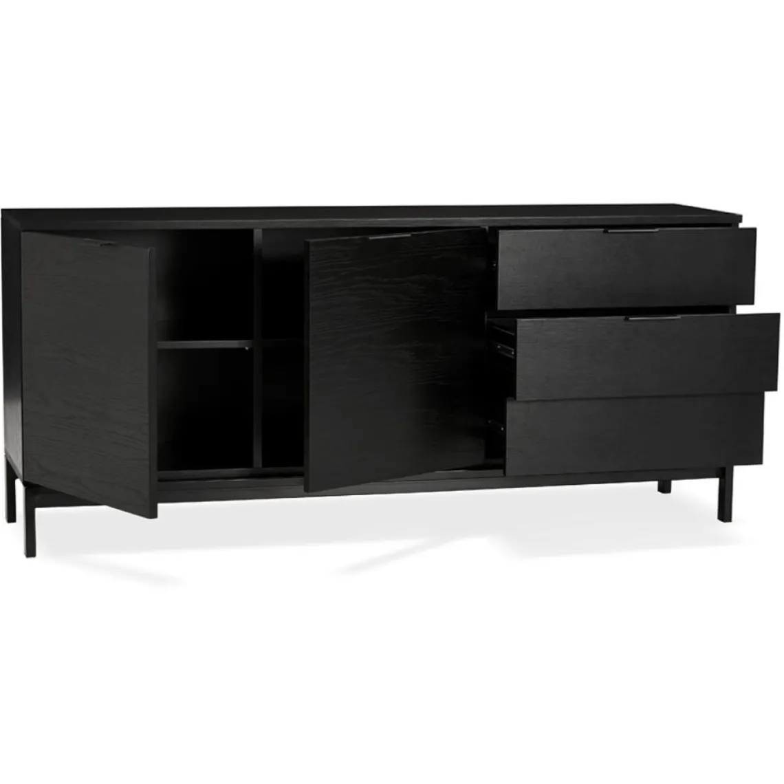 ALTEREGO Bahut design 'HIPPIE' en bois noir Online