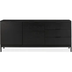 ALTEREGO Bahut design 'HIPPIE' en bois noir Online