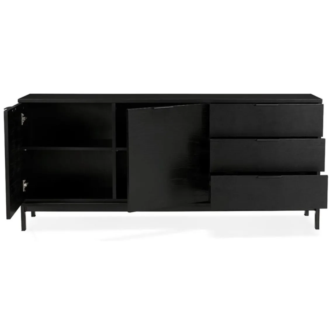 ALTEREGO Bahut design 'HIPPIE' en bois noir Online