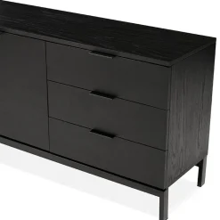 ALTEREGO Bahut design 'HIPPIE' en bois noir Online