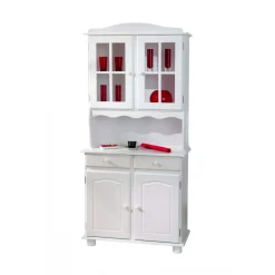 3S. x Home Bahut Vaisselier VALENCIA 2 Portes Blanc Hot