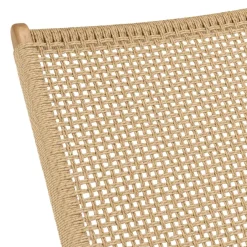 Macabane Bain de soleil en teck naturel et rotin synthétique beige VALERIA Online
