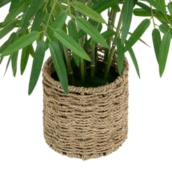 3S. x Home Bambou artificiel vert avec pot naturel H100cm Sale