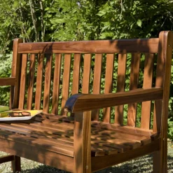 Macabane Banc de jardin Java en bois teck huilé Discount