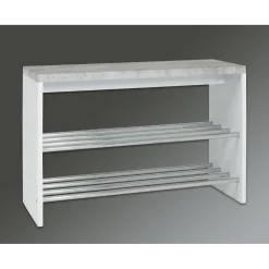 3S. x Home Banc de rangement chaussure avec plateau décor beton Best