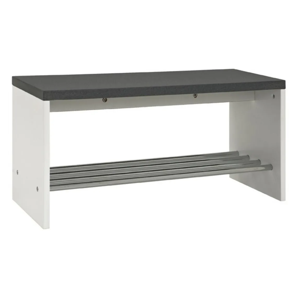 3S. x Home Banc de rangement chaussure avec plateau décor granit Discount