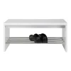 3S. x Home Banc de rangement chaussure décor brillant blanc Sale