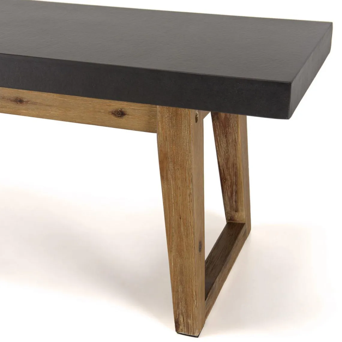 Macabane Banc effet béton foncé HECTOR Outlet