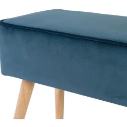 3S. x Home Banc Scandinave En Velours Bleu Foncé VIXY