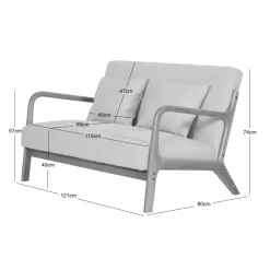 3S. x Home Banc-banquette OHAMA style scandinave en hévéa