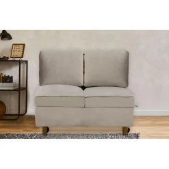 3S. x Home Banquette 2 places convertible Zinez Velours Taupe Hot