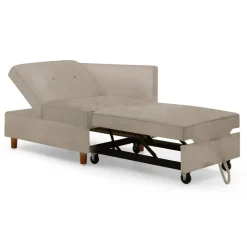 3S. x Home Banquette 2 places convertible Zinez Velours Taupe Hot
