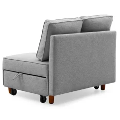 3S. x Home Banquette 2 places convertible Zinez Tissu Gris Hot