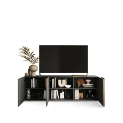 3S. x Home Base TV 3 portes battants panneaux de particules Best