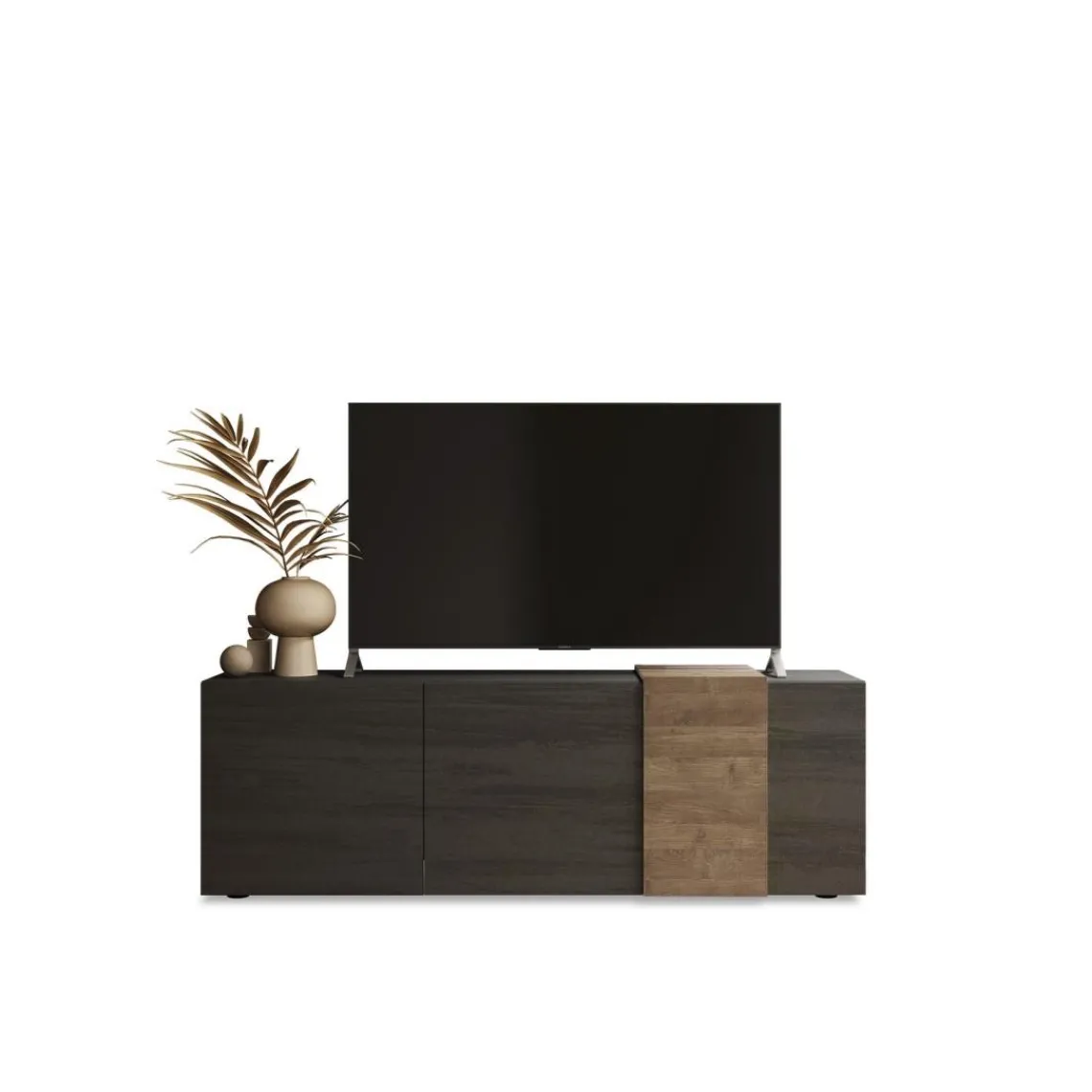 3S. x Home Base TV 3 portes battants panneaux de particules Best