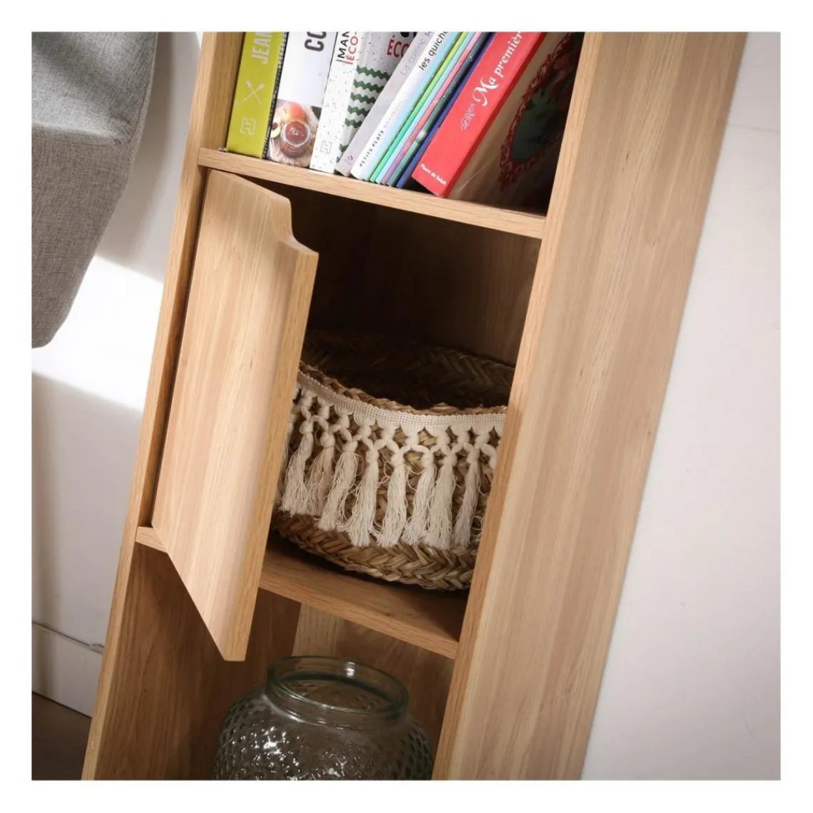 Calicosy Bibliothèque 3 cases avec une porte en bois Online