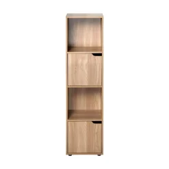Calicosy Bibliothèque 4 Cases et 2 portes en bois Online
