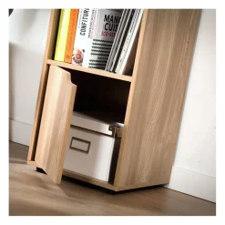 Calicosy Bibliothèque 4 Cases et 2 portes en bois Online