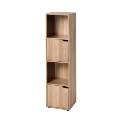 Calicosy Bibliothèque 4 Cases et 2 portes en bois Online