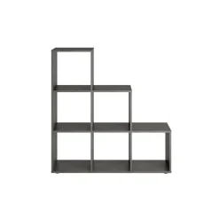 3S. x Home Bibliothèque 6 Compartiments Béton MEGA