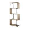 Calicosy Bibliothèque 4 Niveaux Décor Bois et Montants Métal Sale