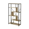 Calicosy Bibliothèque avec étagères 6 niveaux en Bois Beige Discount