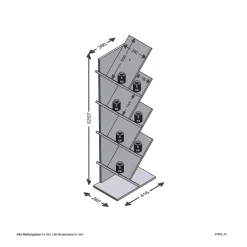 Calicosy Bibliothèque avec étagères Géométriques pour Livre Büchen Clearance