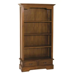 Macabane Bibliothèque EDEN 2 Tiroirs Bois Mindi 100 Cm Discount