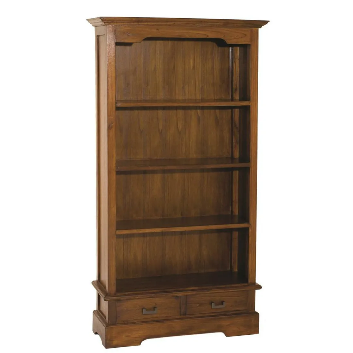 Macabane Bibliothèque EDEN 2 Tiroirs Bois Mindi 100 Cm Discount
