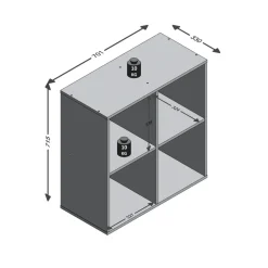 3S. x Home Bibliothèque escalier MEGA 400 4 cases Outlet