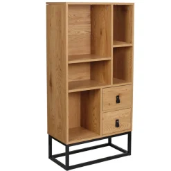 3S. x Home Bibliothèque industrielle Bois et Métal SALMA Best