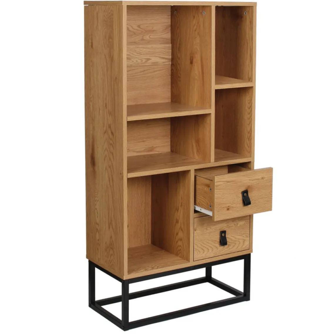 3S. x Home Bibliothèque industrielle Bois et Métal SALMA Best