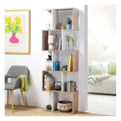 Calicosy Bibliothèque Multi-cases Décor Bois Blanc Online